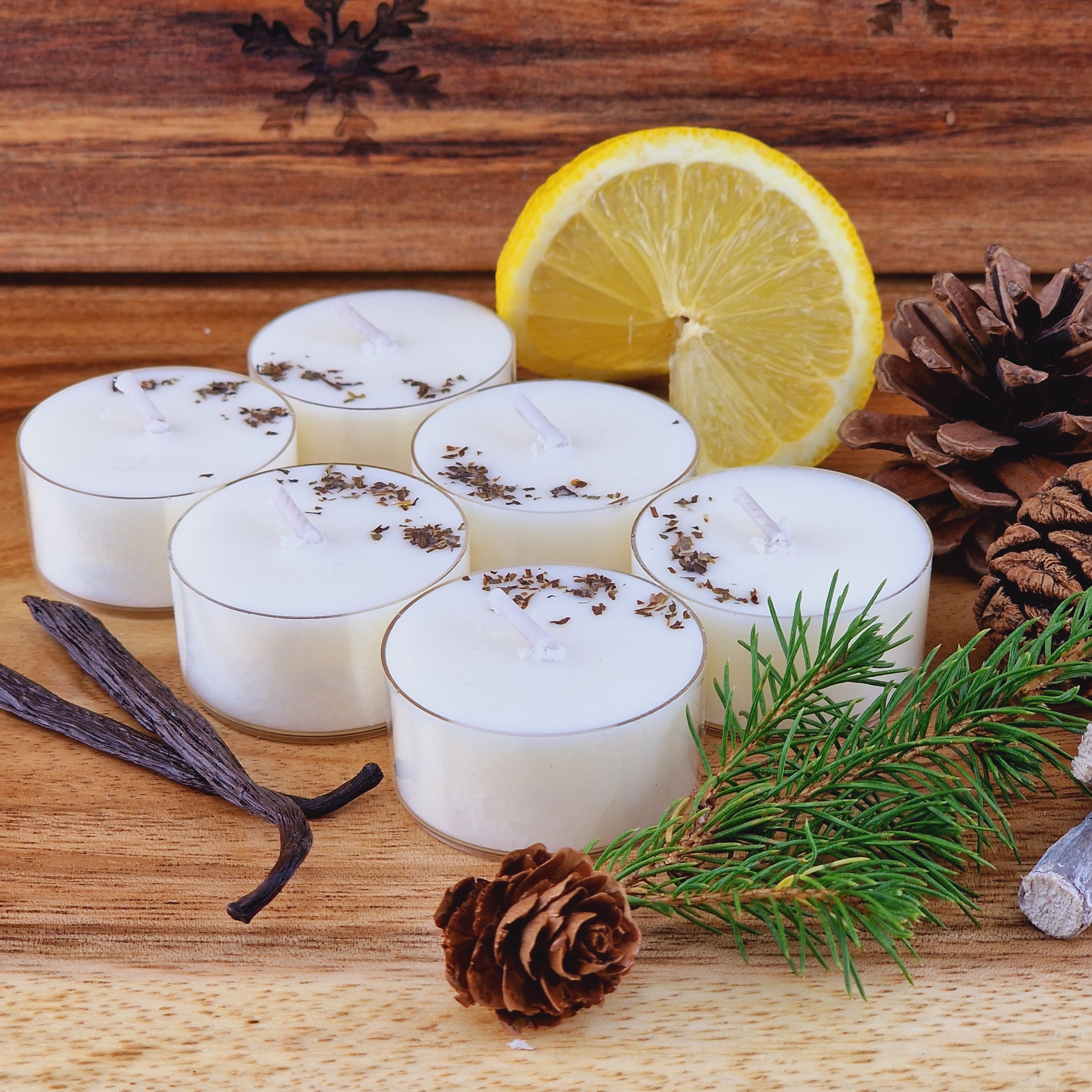 Nordic Spruce Scented Soy Wax Tea Light Candles