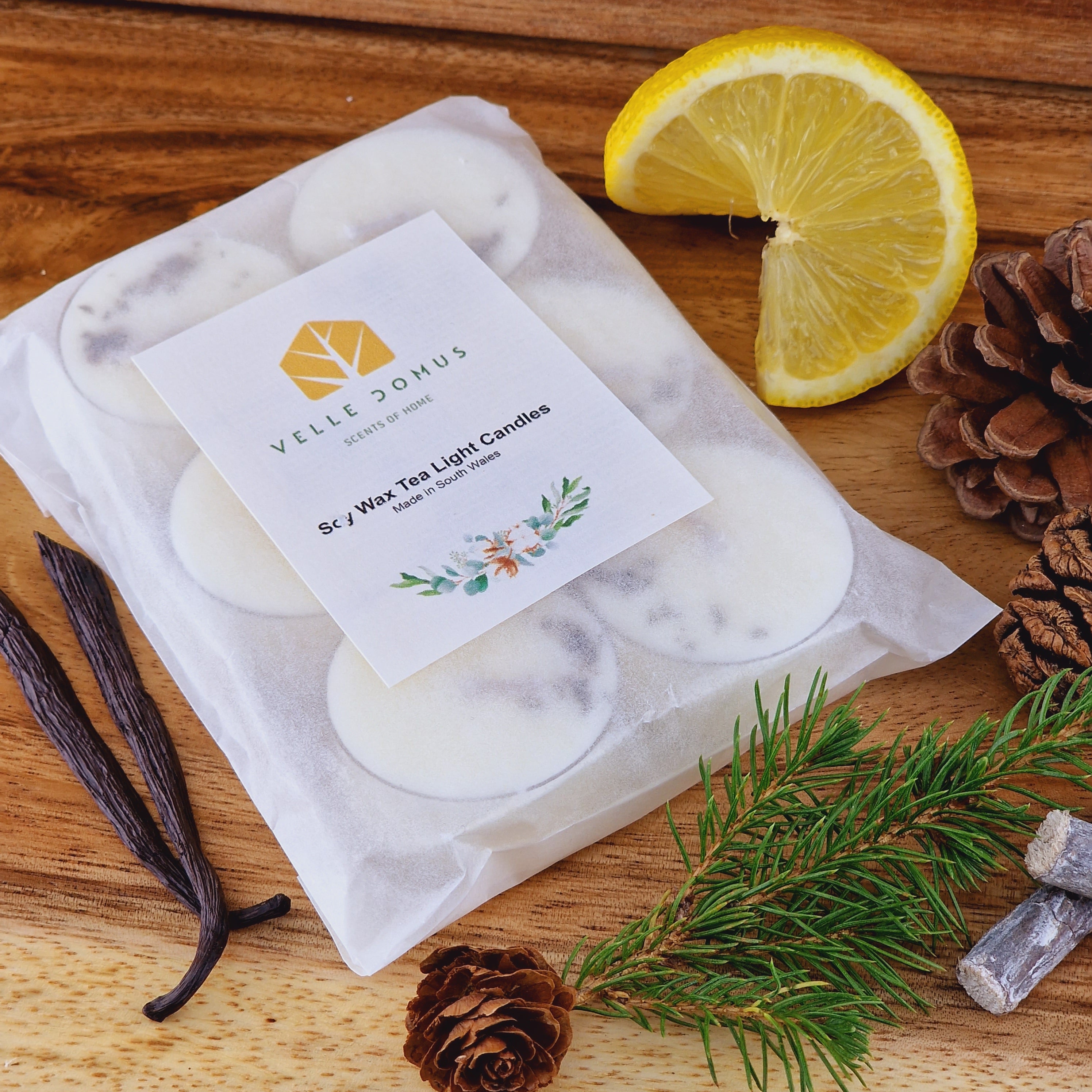 Nordic Spruce Scented Soy Wax Tea Light Candles