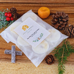 Load image into Gallery viewer, Glistening Snowman Scented Soy Wax Tea Light Candles
