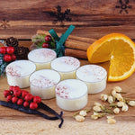 Load image into Gallery viewer, Cranberry, Orange &amp; Cinnamon Scented Soy Wax Tea Light Candles
