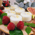 Load image into Gallery viewer, Festive Fig &amp; Snowberry Scented Soy Wax Tea Light Candles
