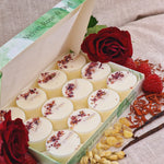Load image into Gallery viewer, Velvet Rose &amp; Oud Scented Soy Wax Tea Light Candles Gift Box | 12 Tealight Candles Gift Box
