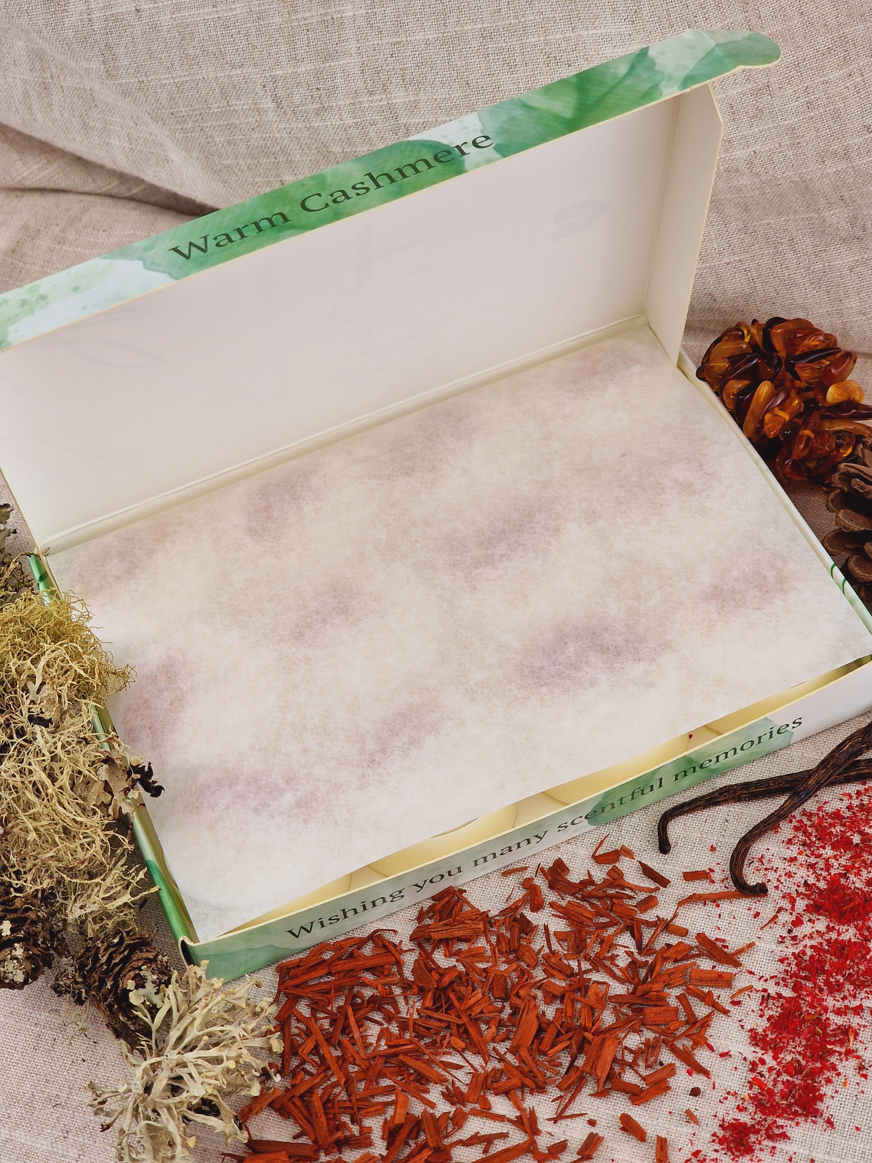 Warm Cashmere Scented Soy Wax Tea Light Candles Gift Box | 12 Tealight Candles Gift Set