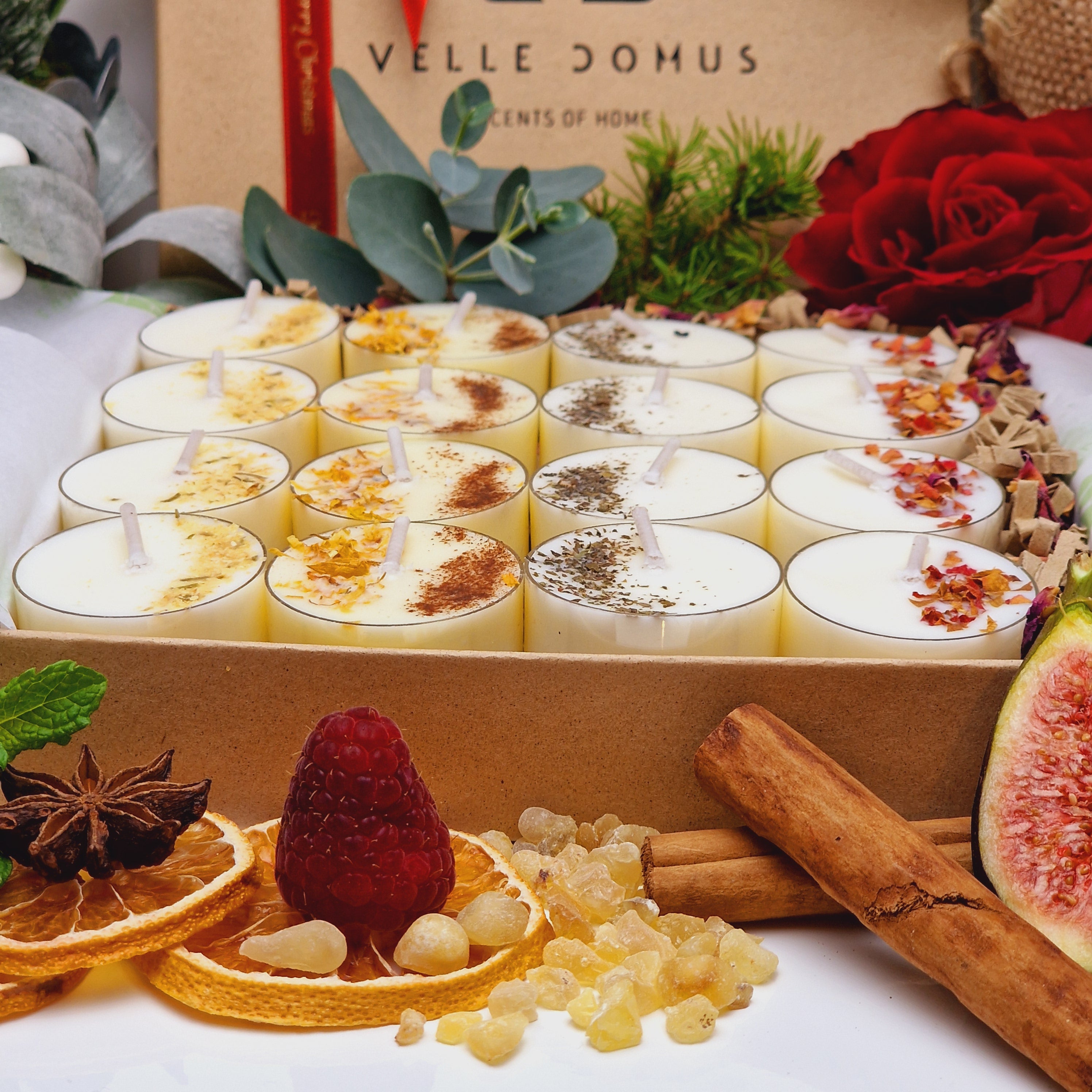 Christmas Feelings Soy Wax Tealight Candle Gift Box | 16 Tealight Candles Gift Set