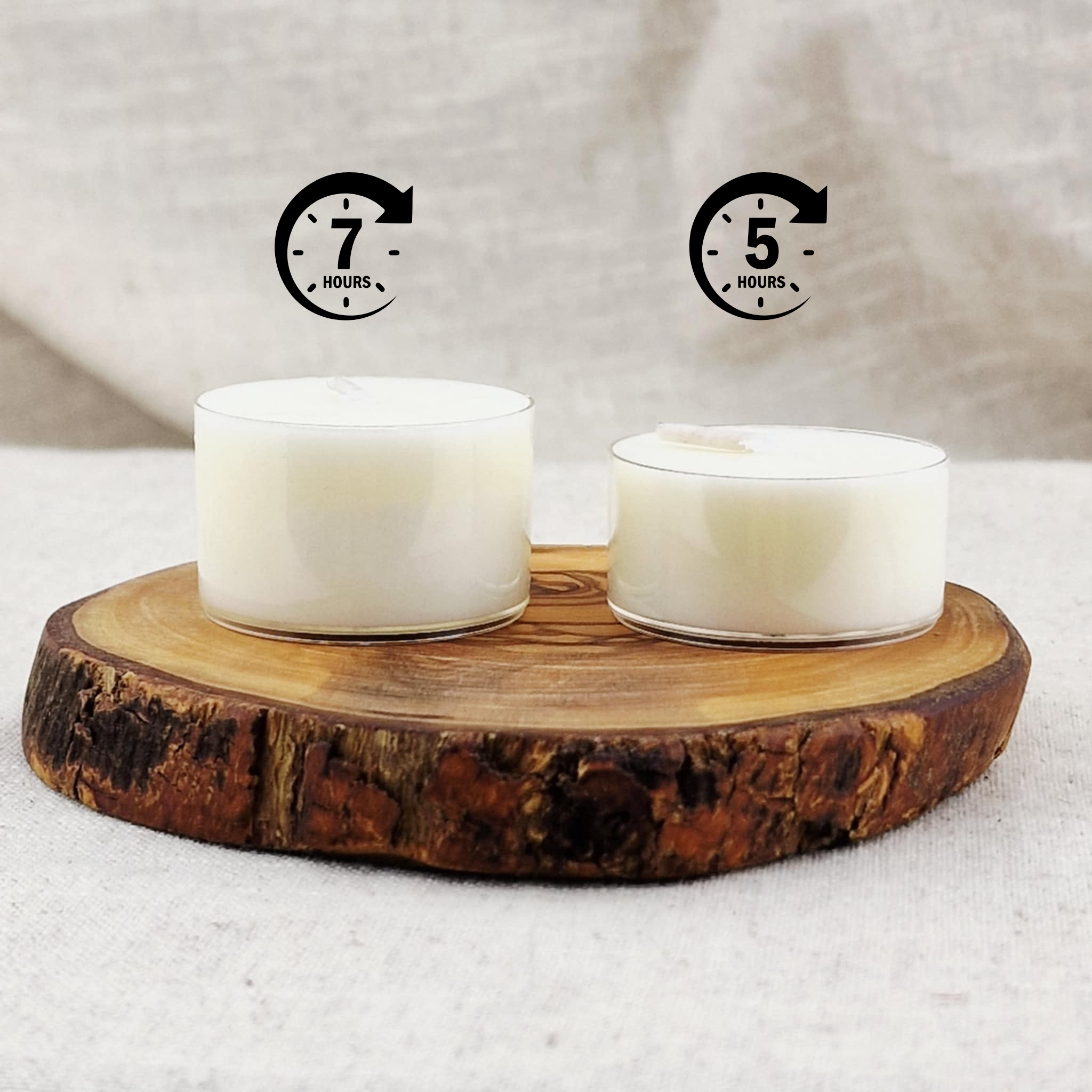 7 Hour Unscented Soy Wax Tea Lights