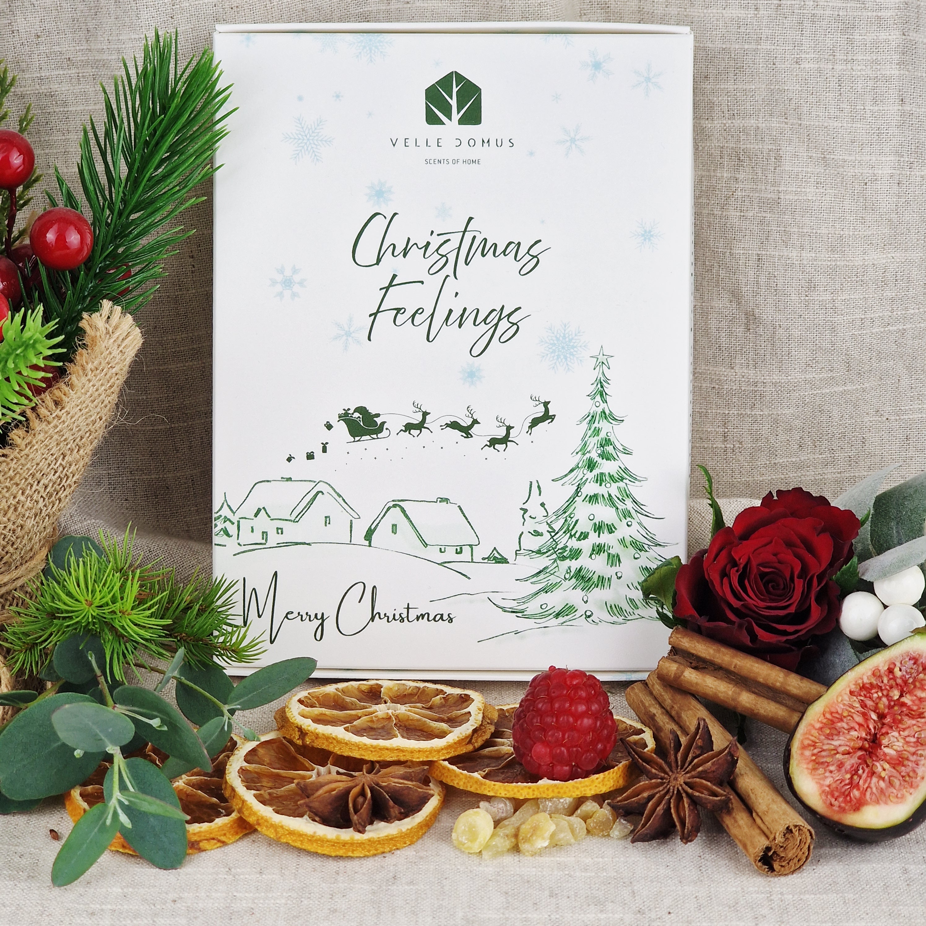 Christmas Feelings Soy Wax Tealight Candle Gift Box | 12 Tealight Candles Gift Set