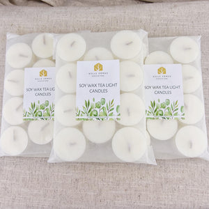 7 Hour Unscented Soy Wax Tea Lights