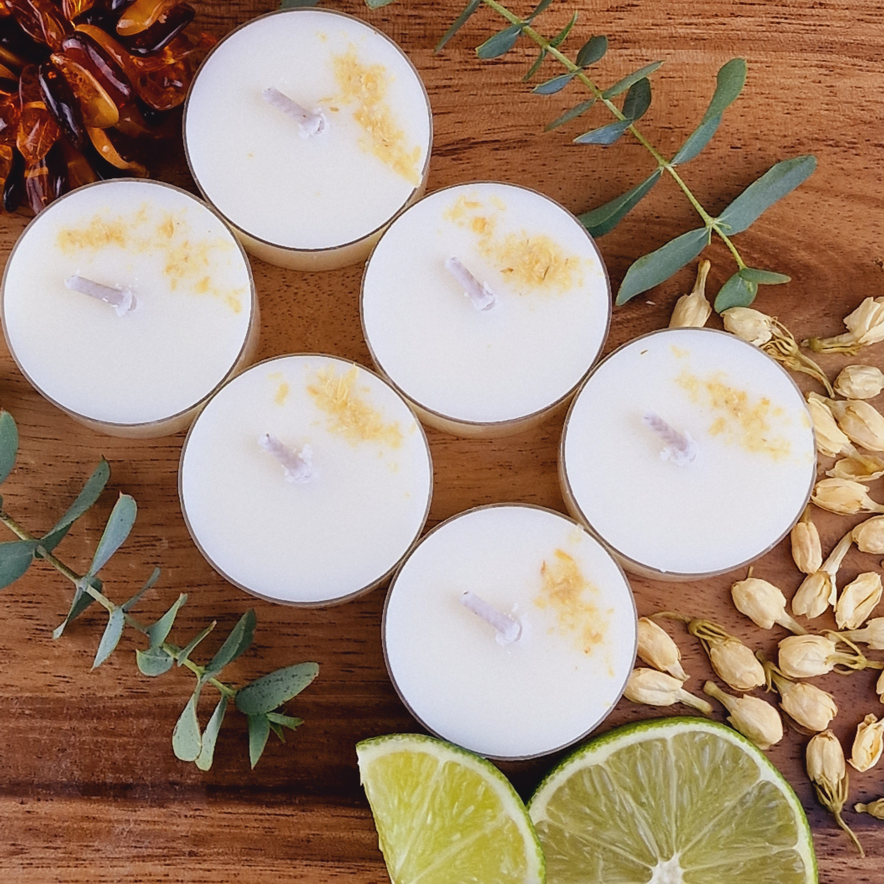 Himalayan Cedar & Jasmine Scented Soy Wax Tea Light Candles