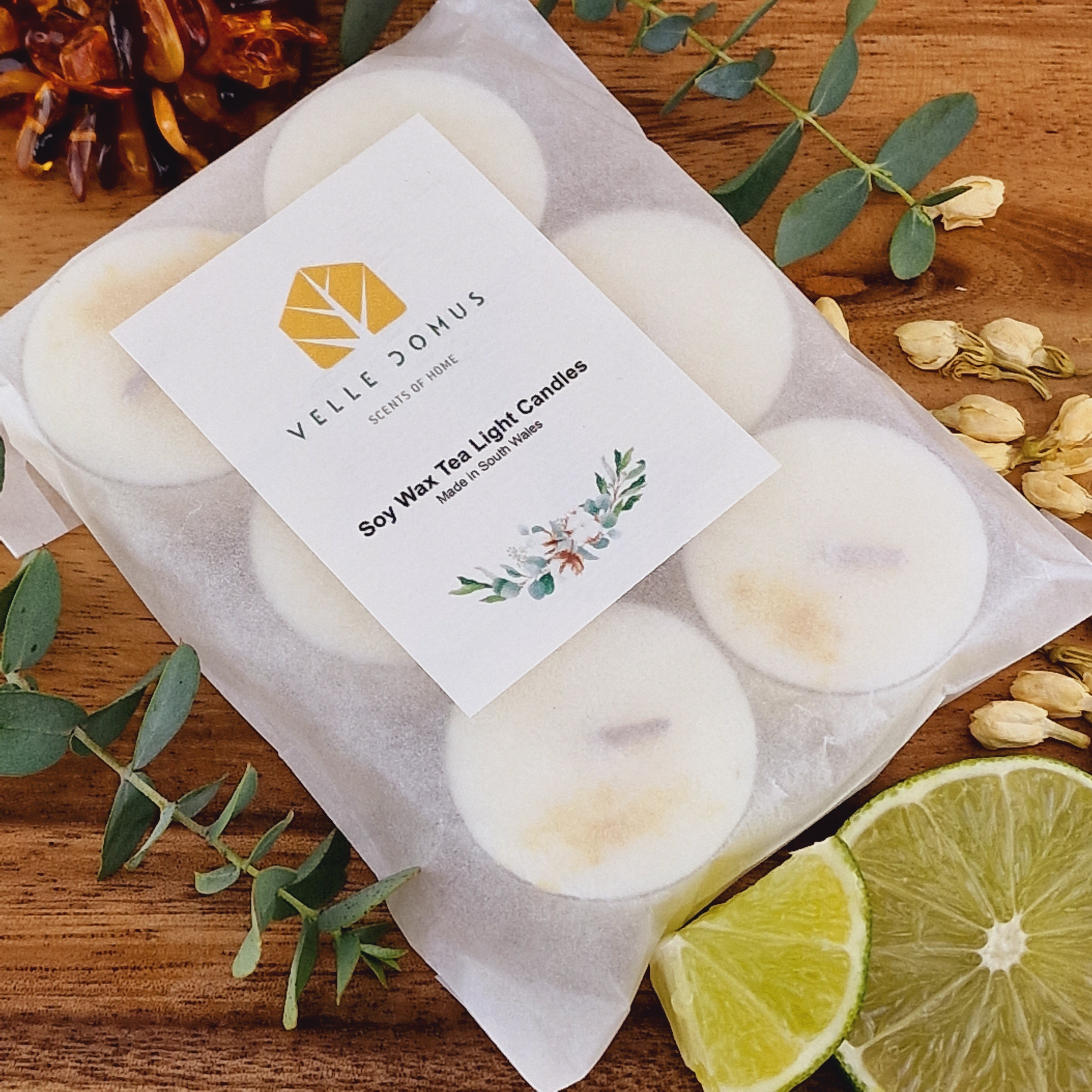 Himalayan Cedar & Jasmine Scented Soy Wax Tea Light Candles