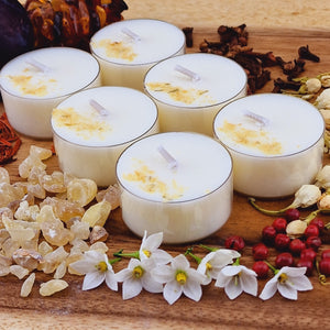 Jasmine & Frankincense Scented Soy Wax Tea Light Candles