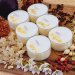 Load image into Gallery viewer, Jasmine &amp; Frankincense Scented Soy Wax Tea Light Candles
