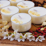 Load image into Gallery viewer, Jasmine &amp; Frankincense Scented Soy Wax Tea Light Candles
