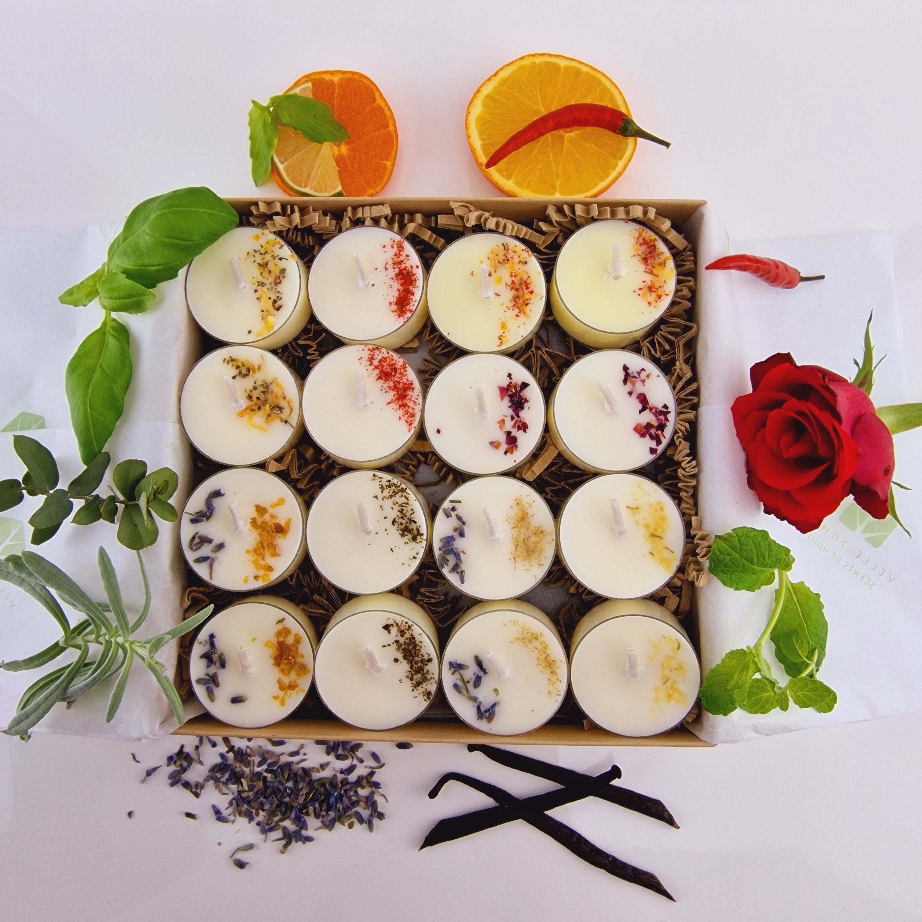 4 Feelings Tea Light Candles Gift Set