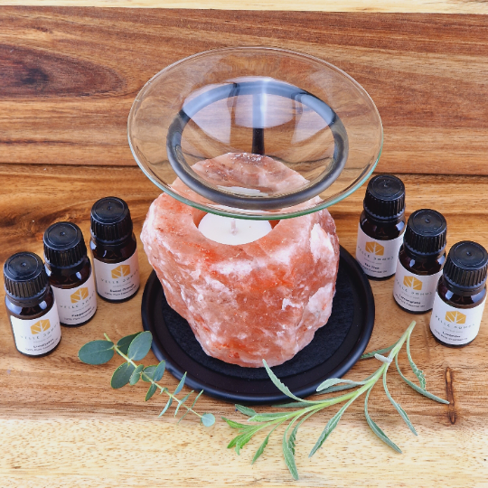 Himalayan Salt Lamp 6 Essential Oils Gift Set