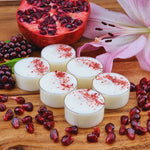 Load image into Gallery viewer, VS Fragrances 6 Tea Lights Pomegranate Noir Scented Soy Wax Tea Light Candles
