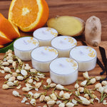 Load image into Gallery viewer, VS Fragrances 6 Tea Lights Relaxing Ylang Ylang Scented Soy Wax Tea Light Candles
