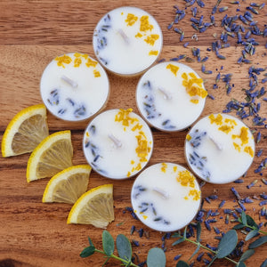 VS Fragrances Lemon and Lavender Scented Soy Wax Tea Lights